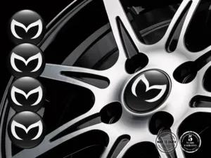 Mazda Adesivi Silicone Logo Emblemi Ruota Alta Qualità